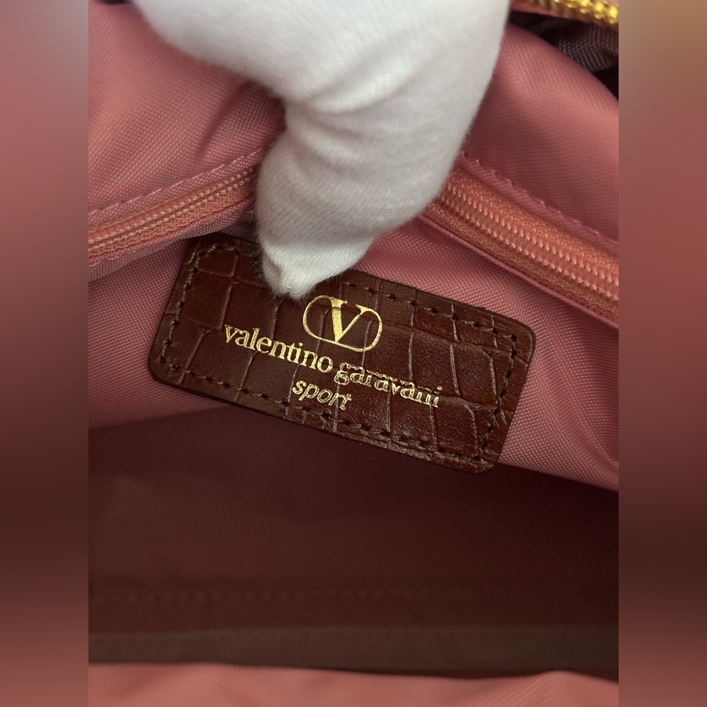Valentino Garavani Pink and Brown Satchel - Picture 12 of 12